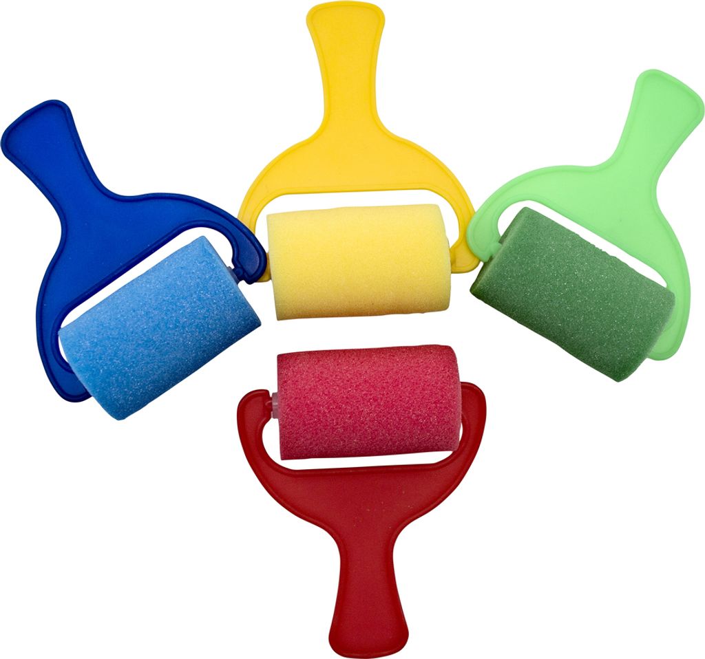 EDUPLAY 370004 Schwammroller 7 cm 4er Set