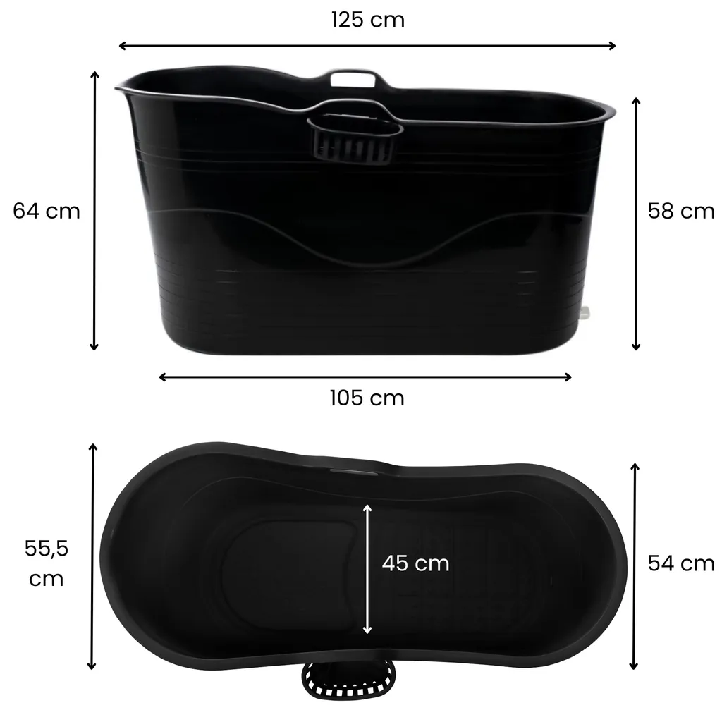HelloBath® Secchio XL 125cm - Vasca Meditativa per Bagno Caldo e Freddo - 5