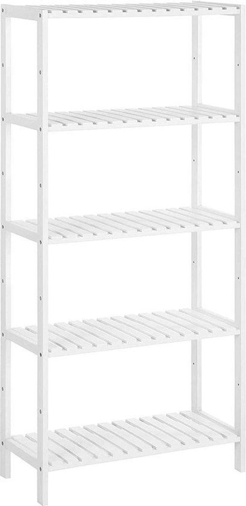 Scaffale in bambù con 5 ripiani, 60x26x130 cm, bambù, 5 Immagine del prodotto 