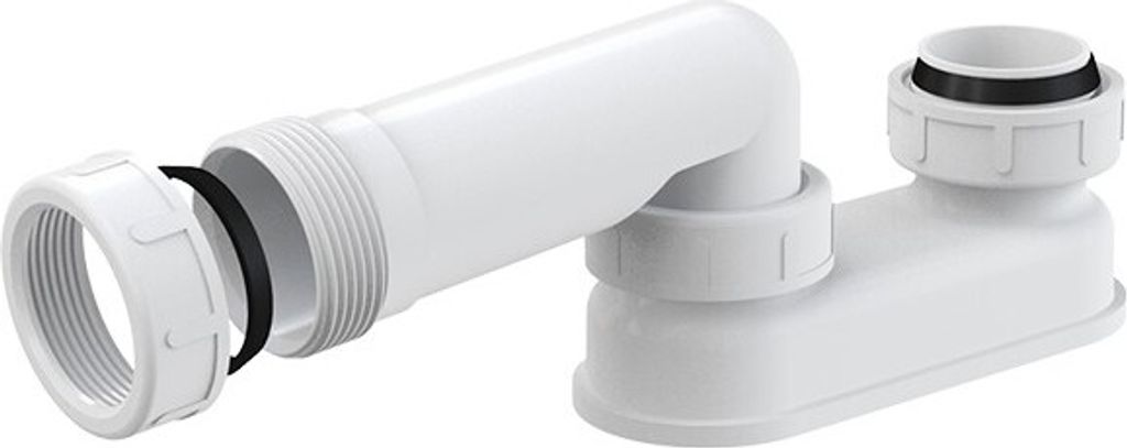 Geruchsverschluss für Ab Überlaufgarnitur 6/4" Badewanne Siphon Sifon Syfon Extra Flach Flachsiphon