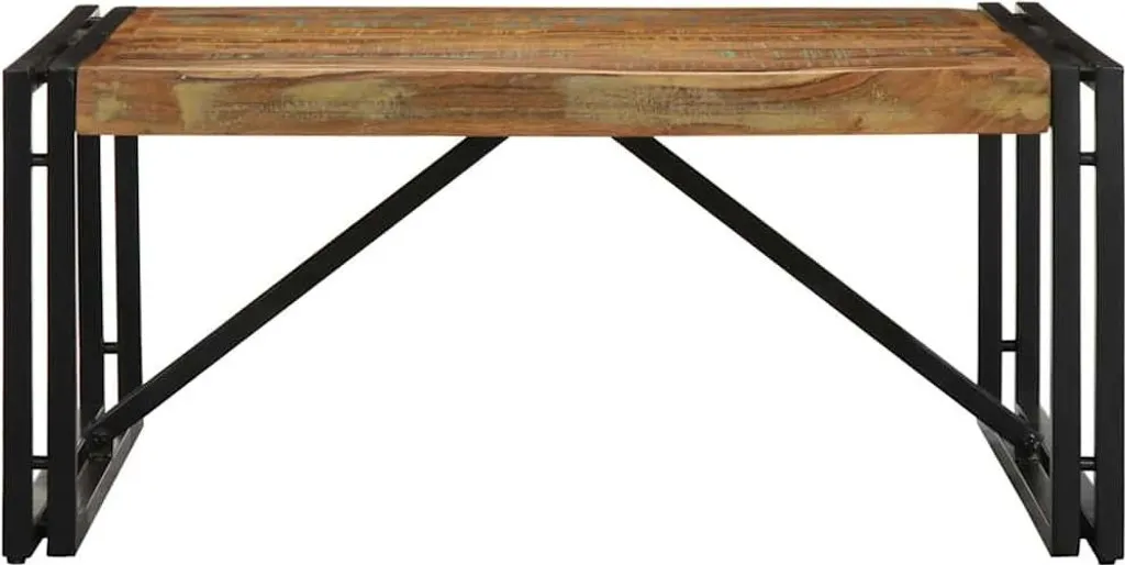 Tavolino da Caffè vidaXL 80x80x35 cm in Legno di Recupero Massello