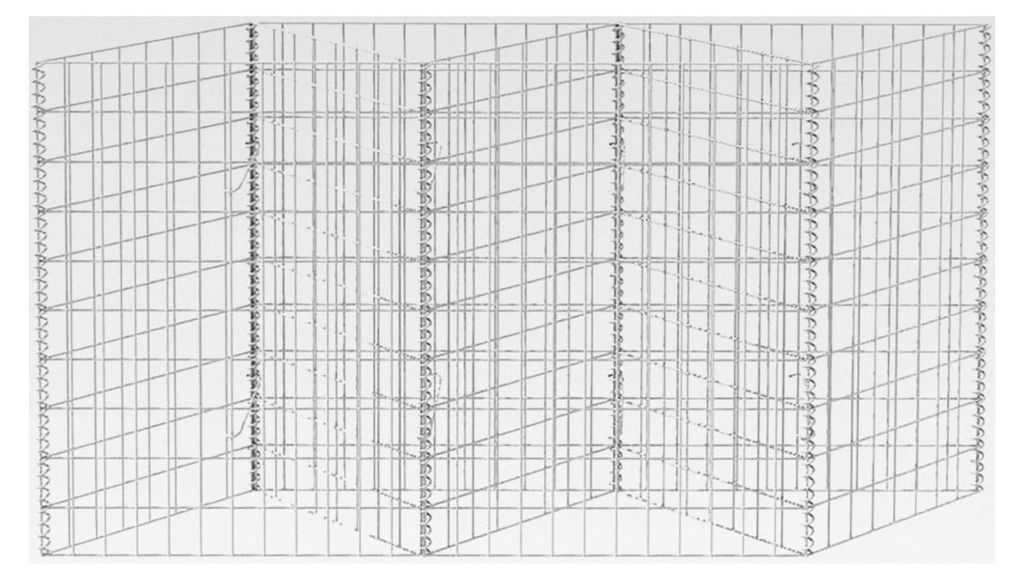Gabione aus Stahl 120x30x100cm Gabionenkorb Pflanzkasten Gemüse-Hochbeet