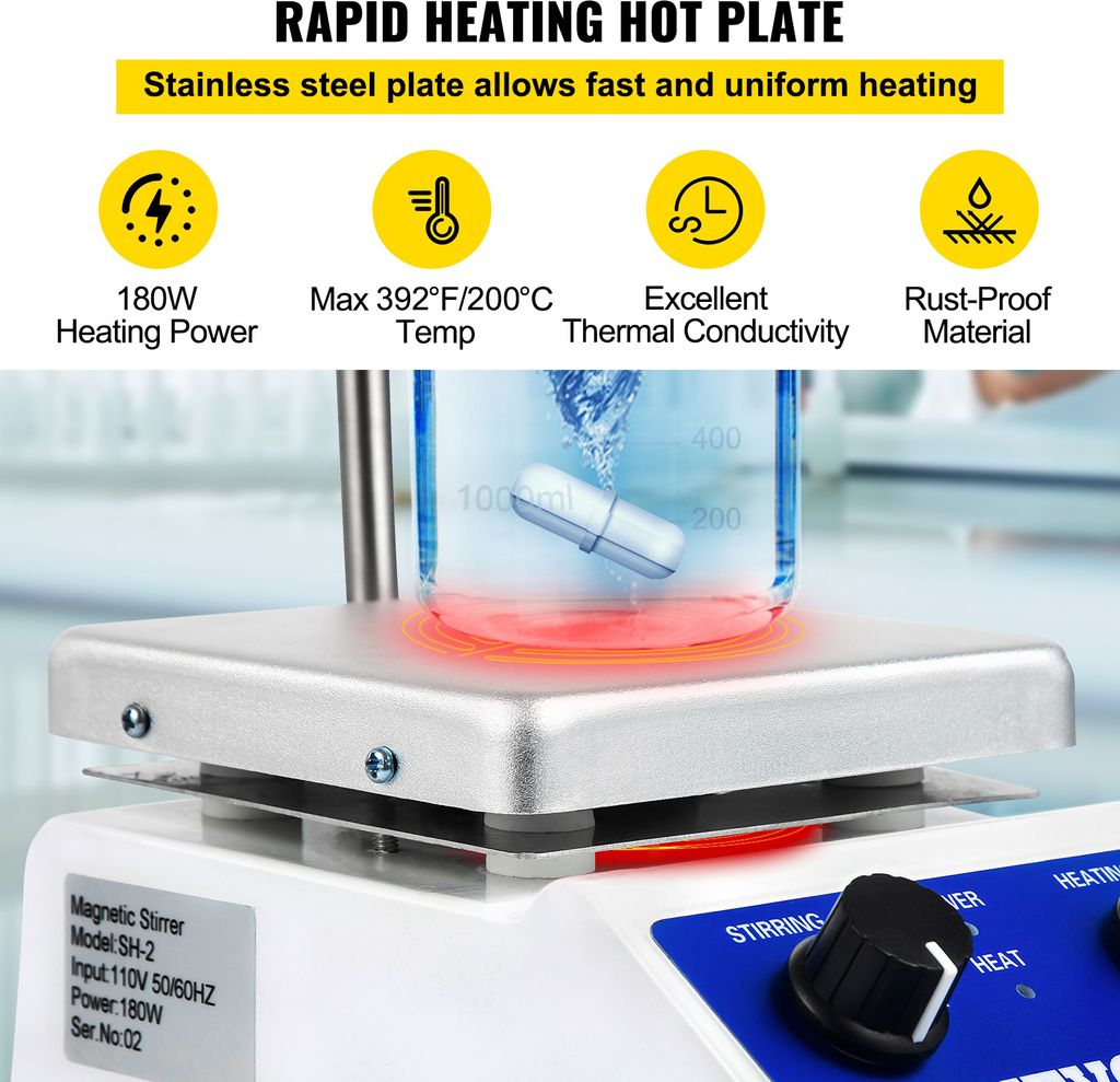 IKA C-MAG HS 7 digital Magnetrührer mit Heizung Heated Magnetic Stirr, 505,75