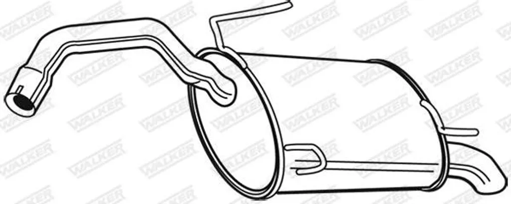 Silencieux arrière WALKER 22841 pour Lybra OE 46545391 Qualité Origine