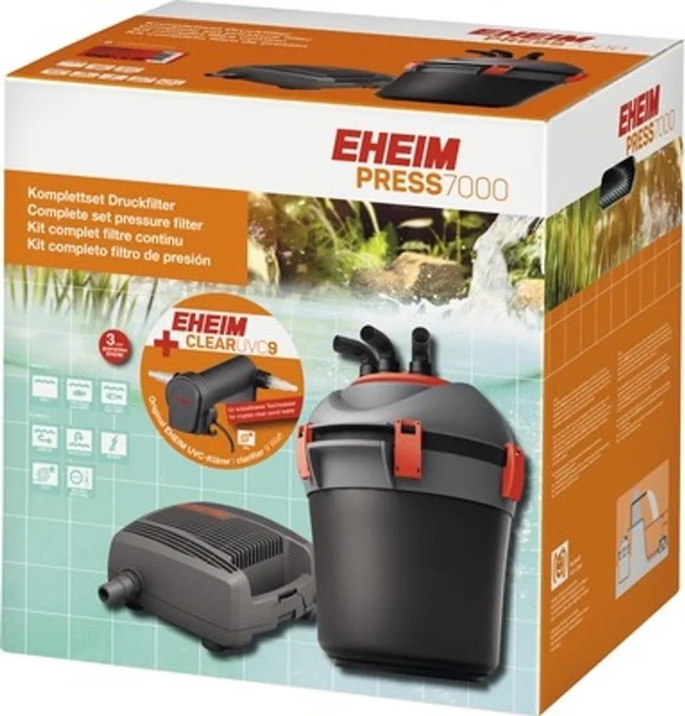 Filtre pour bassin de jardin PRESS 7000 pour une eau pure et saine