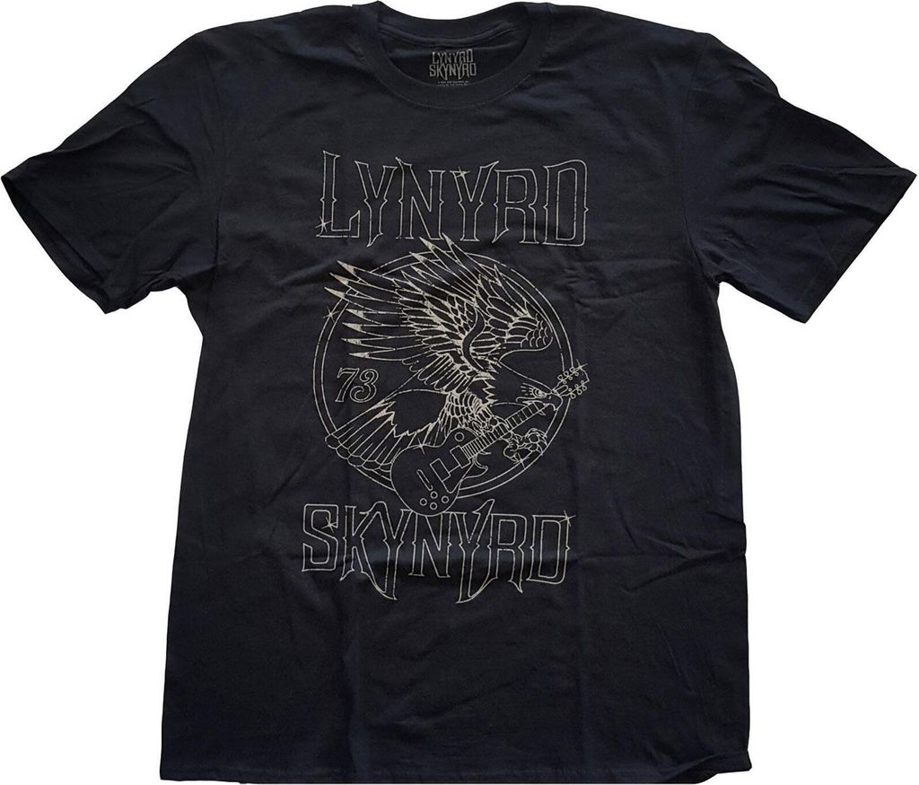 Lynyrd Skynyrd - "73 Eagle Guitar" T-Shirt für Herren/Damen Uni RO7493 (S) (Schwarz)