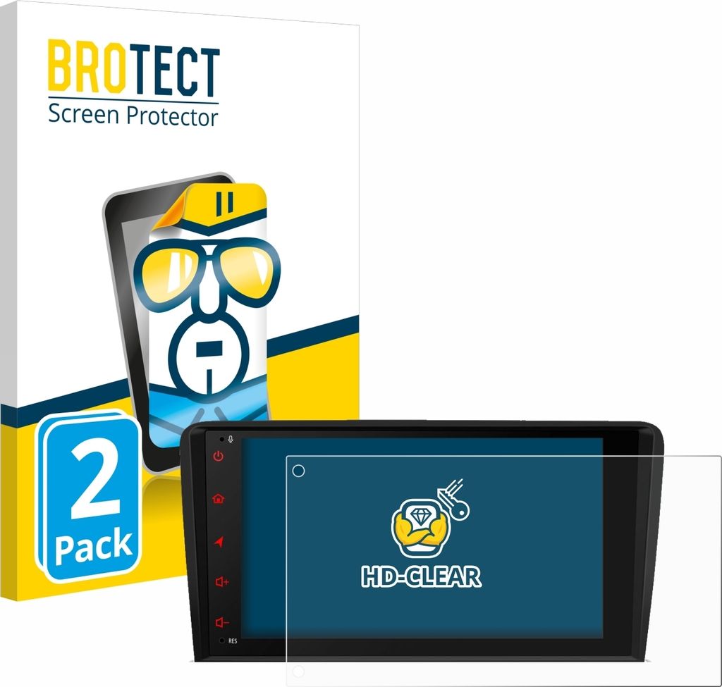 2x Für Xtrons PSA80A3AL Schutzfolie BROTECT Displayschutz Display Schutz Folie Klar Transparent