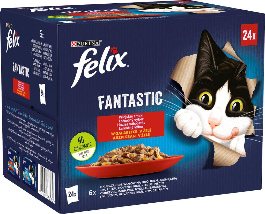 Felix Fantastic Wiejskie Smaki karma dla kota 24 x 85 g Zdjęcie produktu 