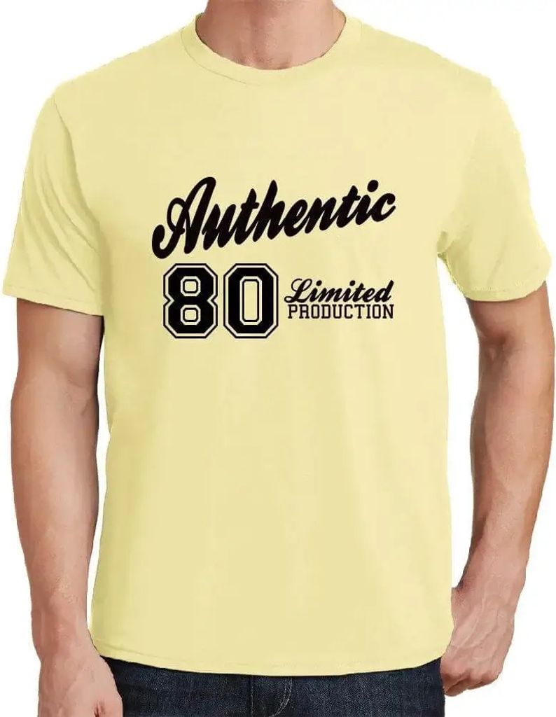 Herren Grafik T-Shirt 80 authentisch – 80 Authentic – Geschenk 80. Geburtstag Jahrestag 80 Jahre Jubiläum 80 Jährige Mann Jahrgang 1944 Kurzarm