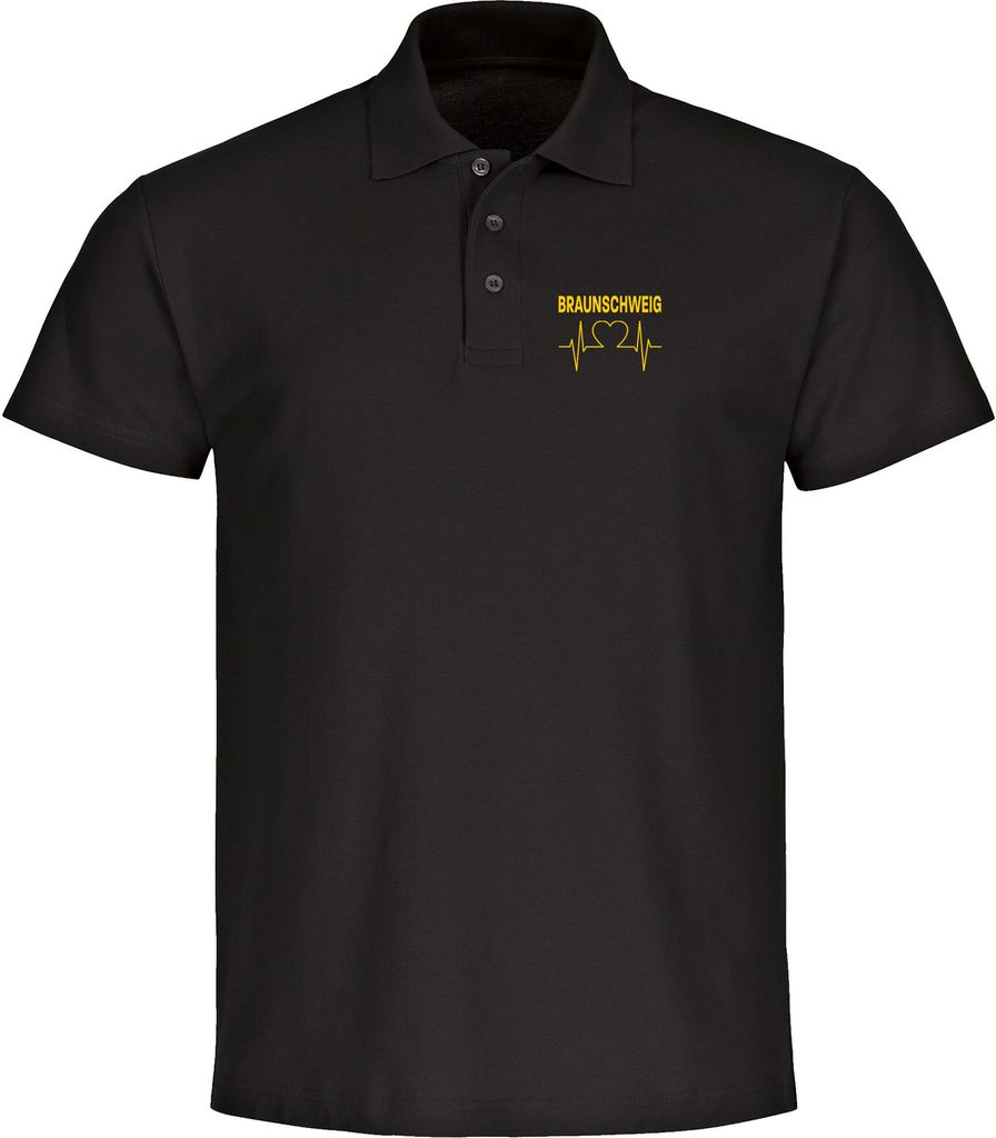 multifanshop Poloshirt - Braunschweig - Herzschlag, Produktbild 