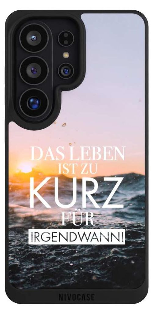 NIVOCASE Handyhülle für Samsung Galaxy S26 Ultra Hülle NIVOpure Case Schwarz Meer Statement Spruch