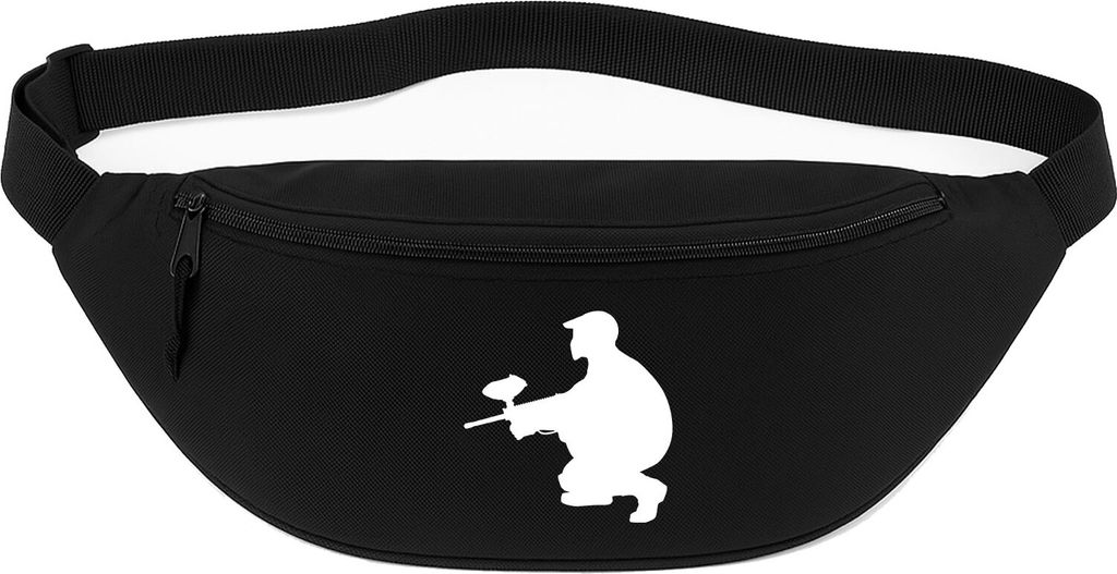 Huuraa Bauchtasche Paintball Silhouette 2,5 Liter Black Polyester Crossbody Bag Geschenkidee