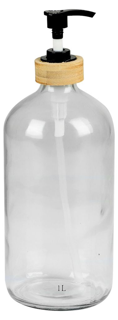 Urban Living Flüssigkeitsspender, 1 l, Glas und Bambus, Produktbild 