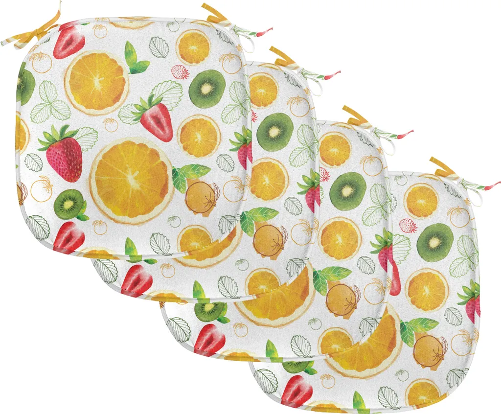 Coussin de Chaise Anti-Taches et Stable 40x40 - Solution Lot de 4 Déco