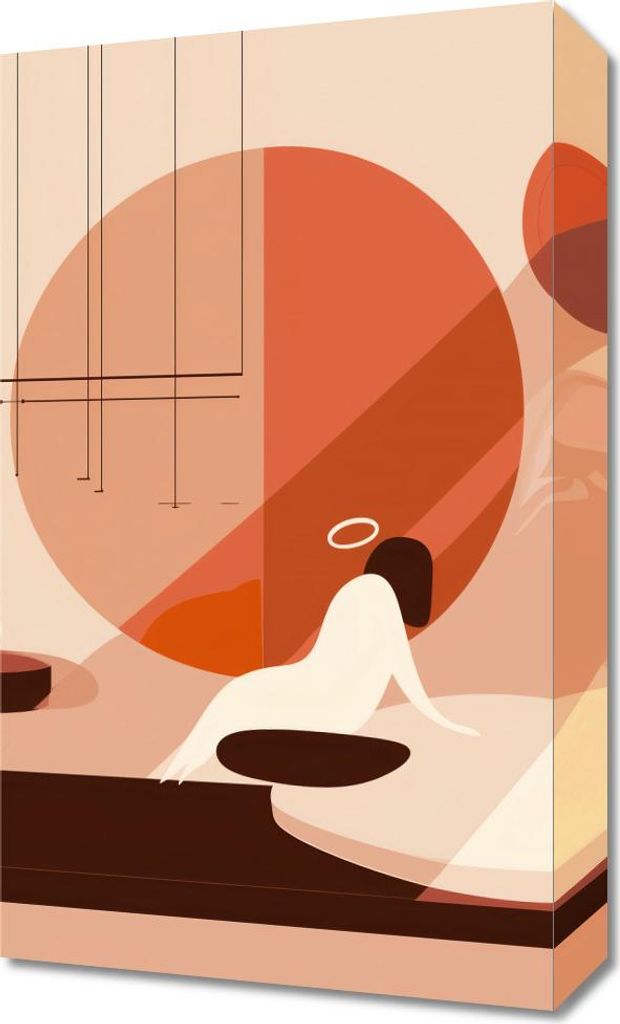 Bild 30x50cm Ruhe in der Geometrischen Sonne