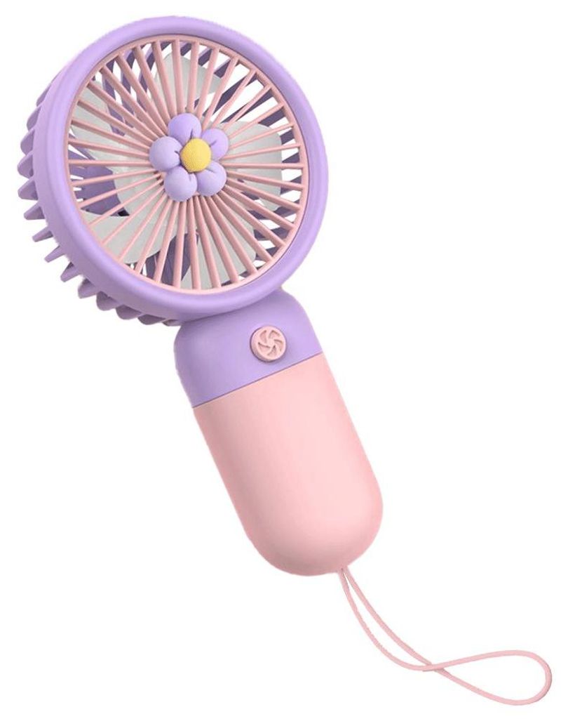 Neuer Mini-Handventilator mit Blumenmuster – tragbarer Produktbild 