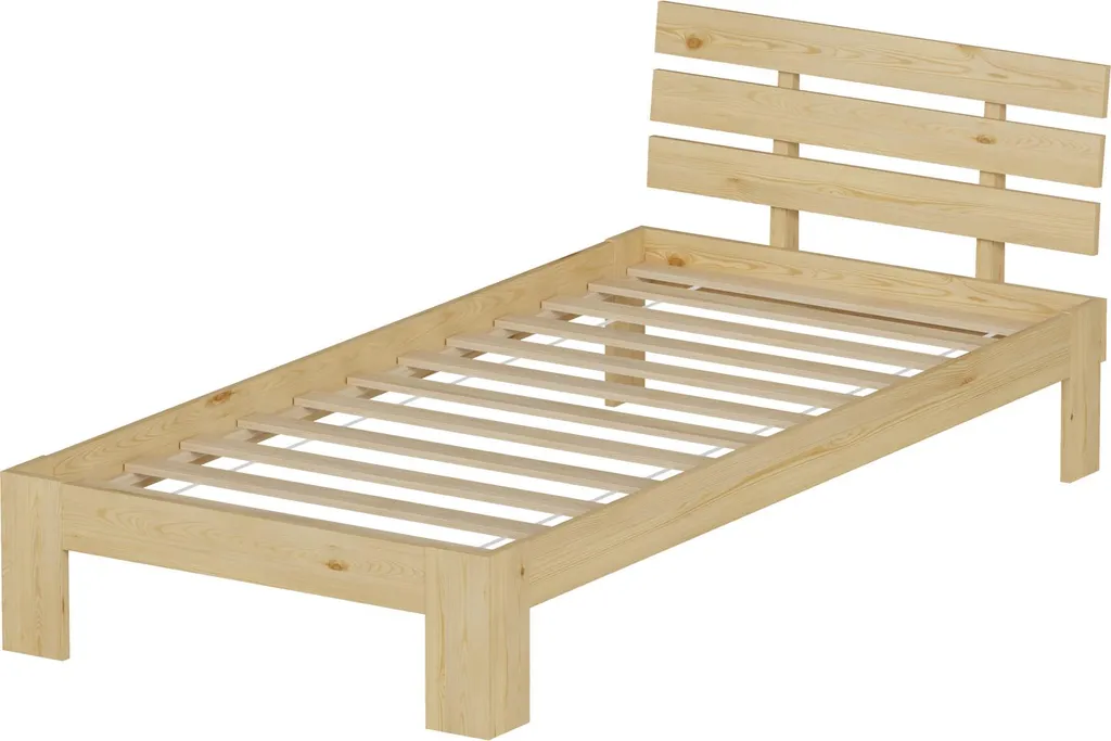 Lit en bois 90x190cm FINN : finis les grincements avec sa tête de lit