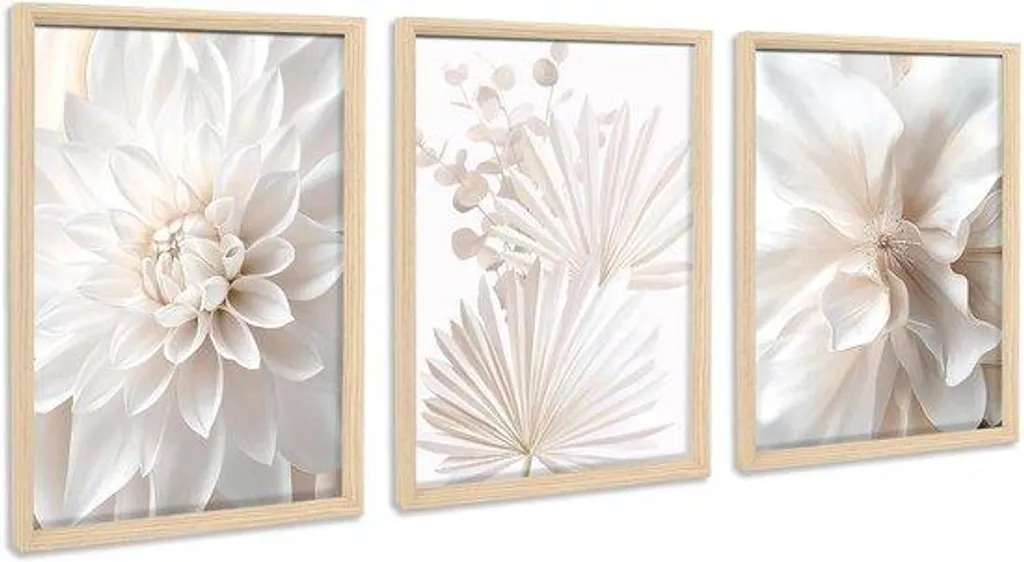 Triptyque vitrail en toile imperméable 90 cm x 40 cm au design moderne