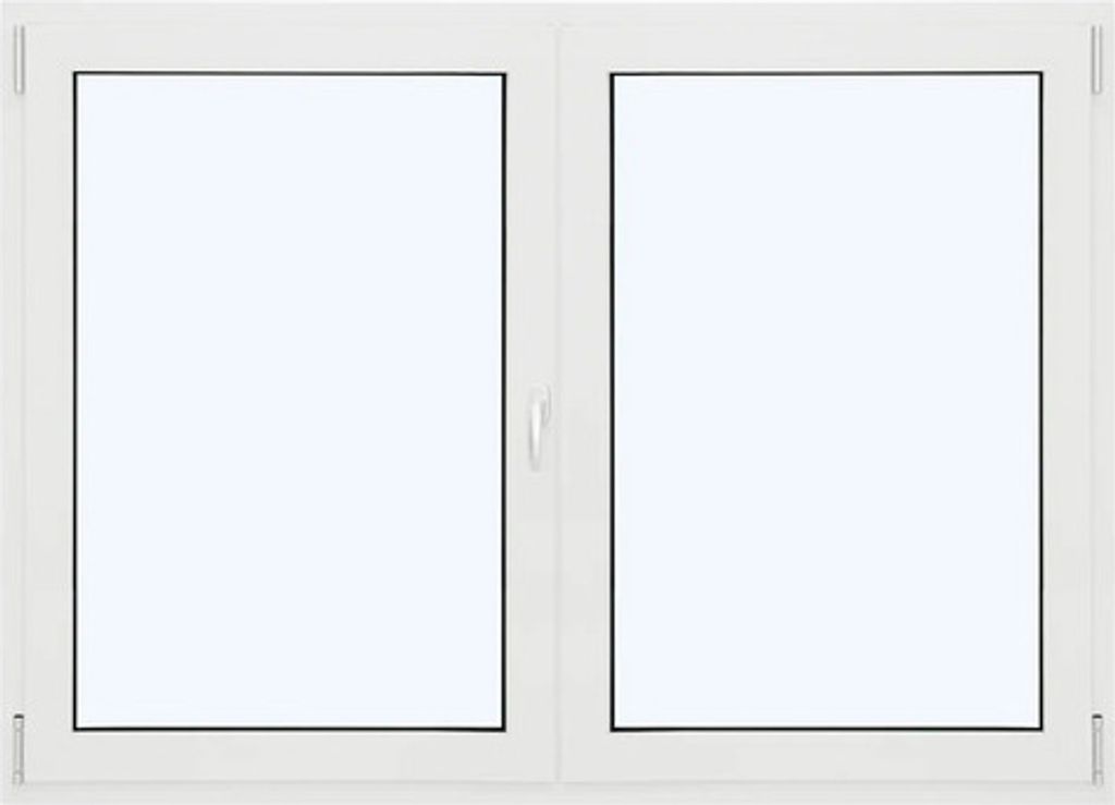 ARON Ternum Aluminiumfenster RAL 9016 verkehrsweiß 2 Flügelig (Dreh-Kipp/Dreh) mit beweglichem Pfosten (Stulp) 1200x1600