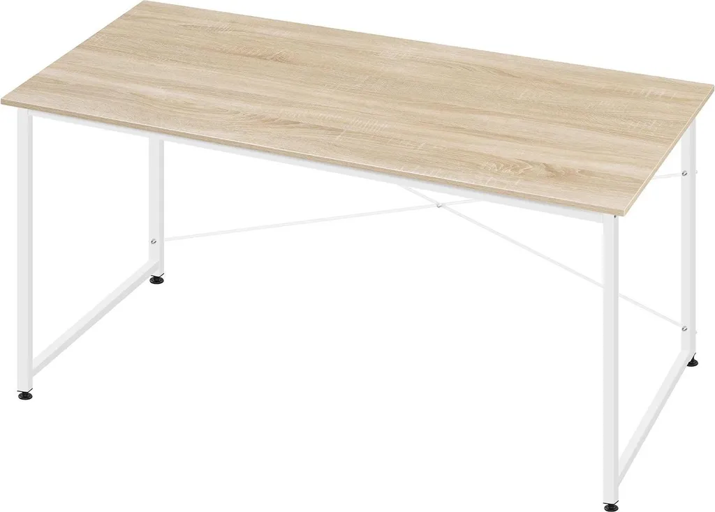 Table d'ordinateur en bois naturel 100x50 cm pour bureau à domicile