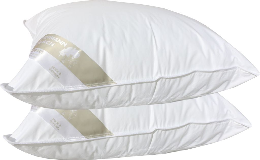 2 Stück Betten Hofmann Basic Allergiker Faserkissen 60x60 cm Kopfkissen 550 g