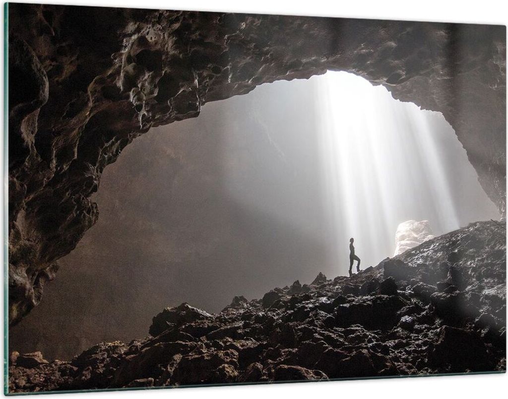 Bilder auf glas - Einteilig - Höhle Morgendämmerung Frau - Produktbild 
