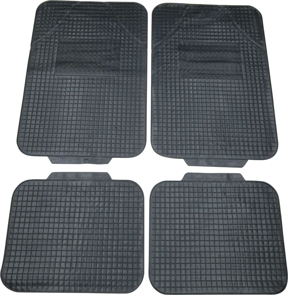Set 4 Tappetini Auto in Gomma Nera Universali | Anteriori e Posteriori