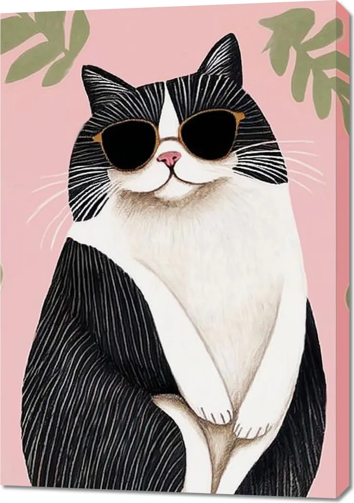 Poster 70x100 Gatto Minimal | Arredo Interni Boho e Design Scandinavo