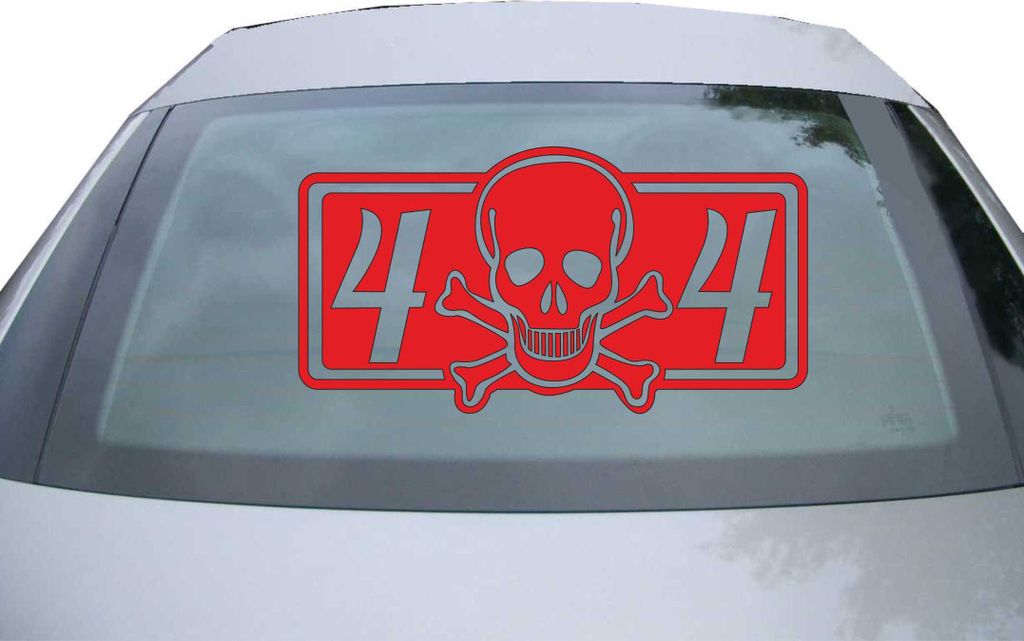 Indigos UG - Aufkleber Heckscheibe & Motorklappe DE2272 - rot - 600x314 mm - 4 x 4 Allrad - Auto Scheiben Fenster Heckklappe Tuning Racing JDM - Di...