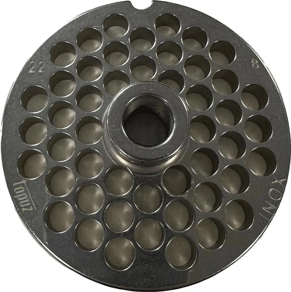 Plaque hachoir 22 avec trous 8 mm pour préparations bouchères 450 kg/h