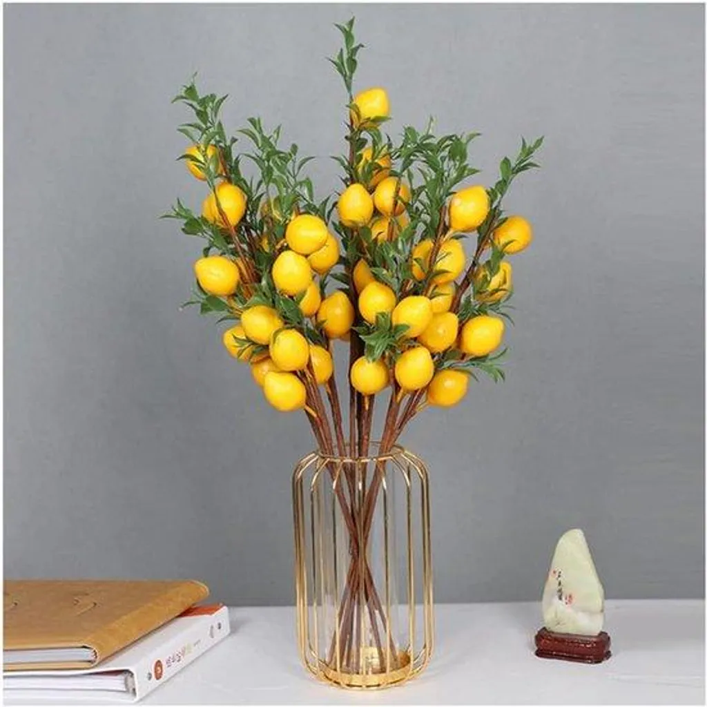 Décorer la maison pour Noël : 6 branches jaunes pour vases et fêtes