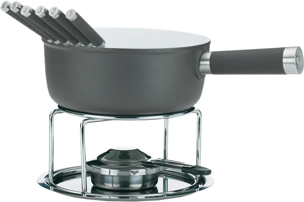 Kela Lancy Service à fondue au fromage 10 pièces en fonte d'aluminium