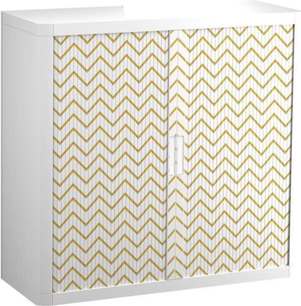 PAPERFLOW easyOffice Classic Chic Rollladenschrank 60052 2 Fachböden 110,0 x 41,5 x 104,0 cm