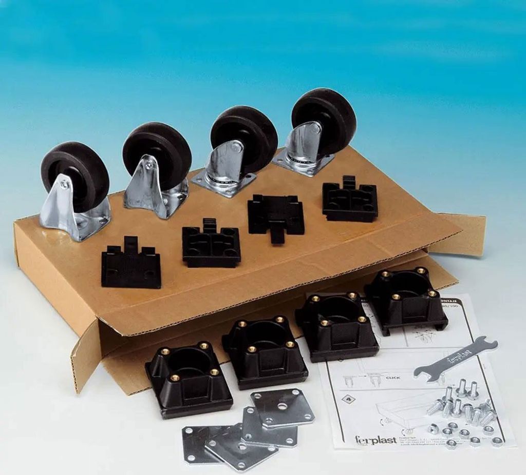 Ferplast L388 Räderset Für Hundehütte One Size