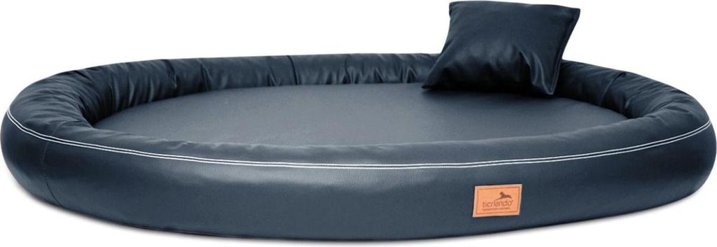 tierlando Orthopädisches Hundebett GILBERT ORTHO Hair-Protect LATEX Kunstleder - Größe: 150x110cm | Farbe: 02 Graphit
