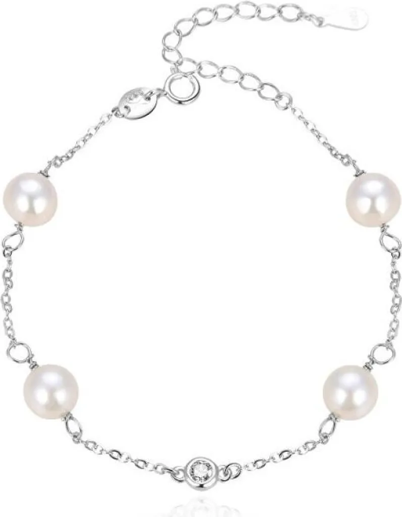 Bracciale Argento e Perle AGB411/21P | Eleganza Artigianale Italiana