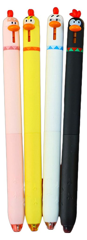 Niedlicher Küken-Gelstift (0,5 mm, schnelltrocknende Tinte) – Lustiger, einziehbarer Gelstift für Schule und Büro – Ideal zum Stressabbau un...