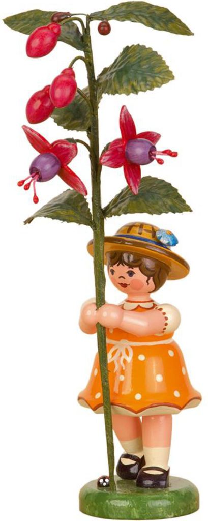 Blumenkind Mädchen Fuchsie (17cm) von Hubrig Volkskunst