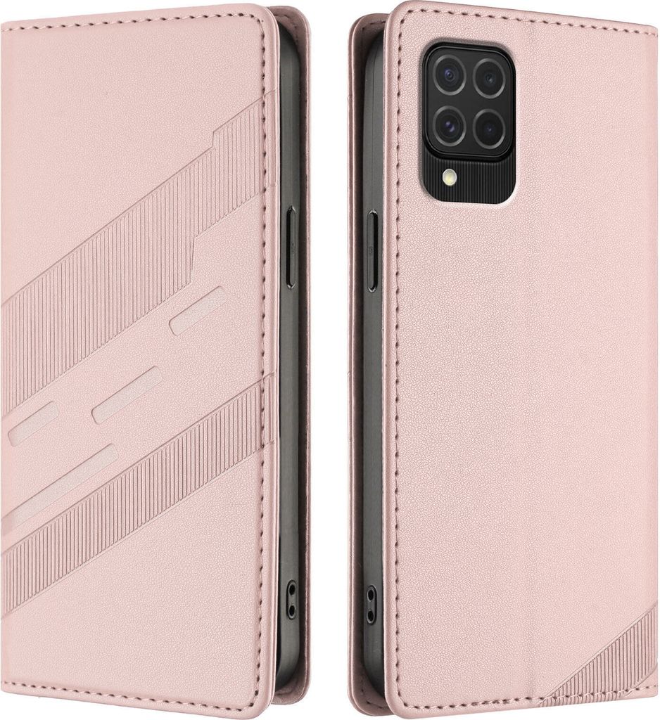 Hülle für Samsung Galaxy F62 / M62, Kunstleder Brieftaschen Handyhülle mit Kartenfach und Standfunktion Pink
