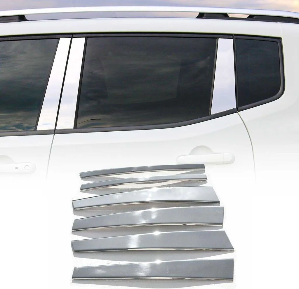 Accessori Lusso BMW E34: Kit Pilastri Porta Cromo Argento 6 Pezzi
