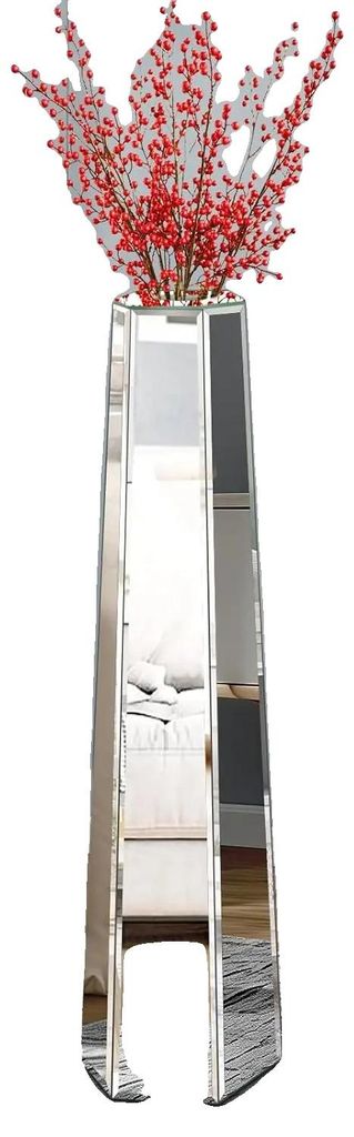Vaso da terra, altezza 77 cm, colore argento, stile Immagine del prodotto 