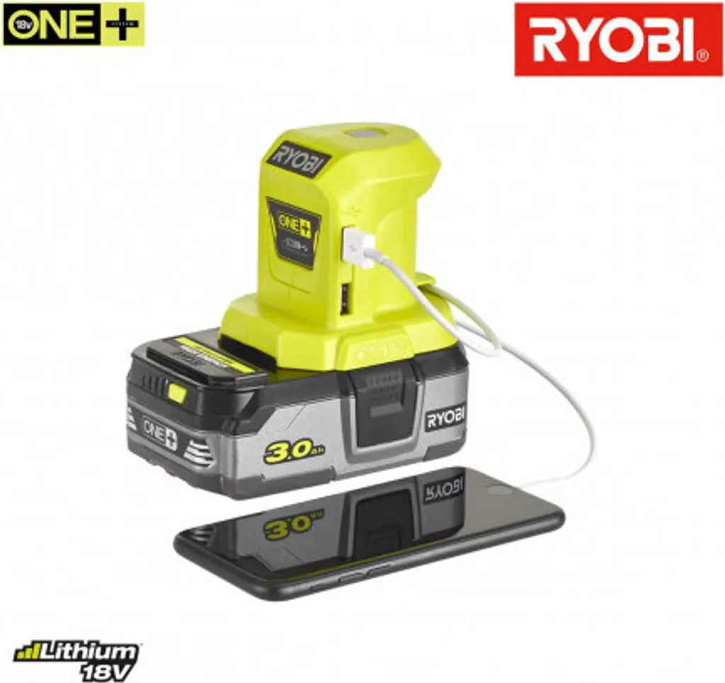 Plus de batterie mobile ? Solution USB Ryobi 18V R18USB-0 sans fil - 2