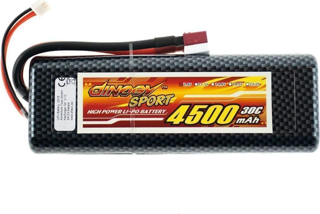 Akku 7,4V / 4500 mAh / Li-Po / Deans Stecker / 30C Produktbild 