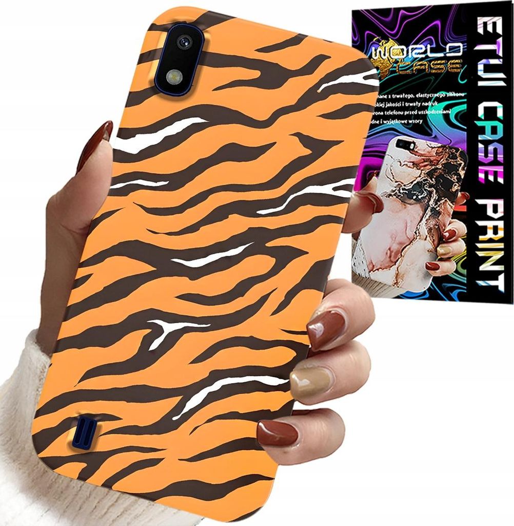 Etui Für Samsung A10 - Tiger Stripes Back Cover + Glass