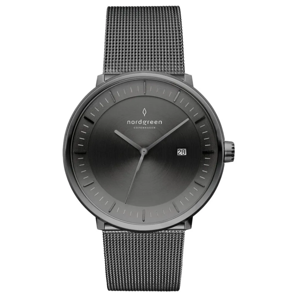 Montre Bracelet Homme Nordgreen Philosopher en Acier Anthracite Quartz