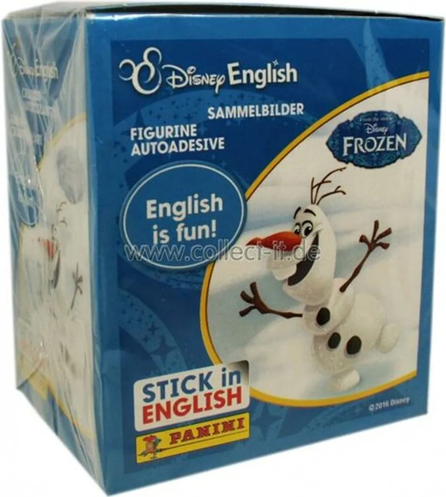 Frozen Panini Box 50 Bustine - L'inglese è Divertente! Disney Stickers