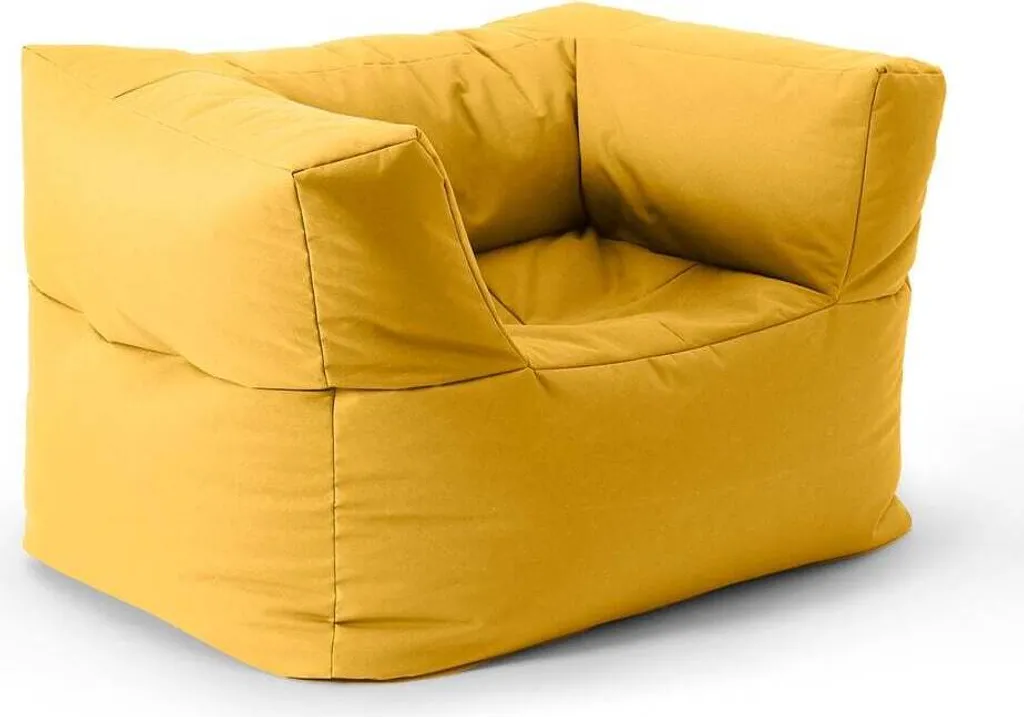 Fauteuil-sac Ergonomique Modulable 96x72cm Jaune Moutarde Soft