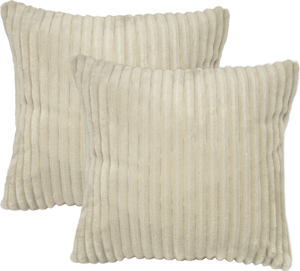 Kopfkissenbezug 2-teilig, 100% Polyester, 40x40 cm, beige Produktbild 