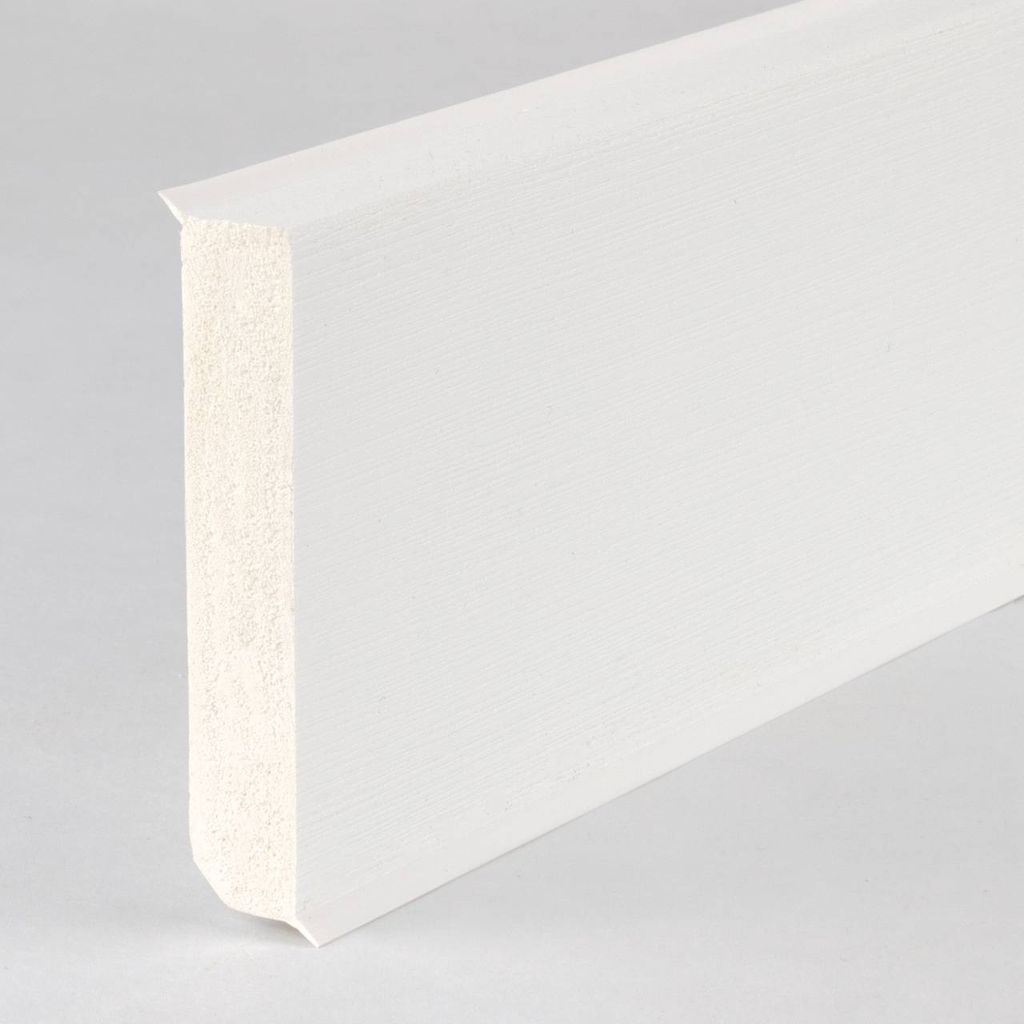 PROVISTON | Kunststoff Sockelleiste | Hartschaum PVC | Weiß Produktbild 