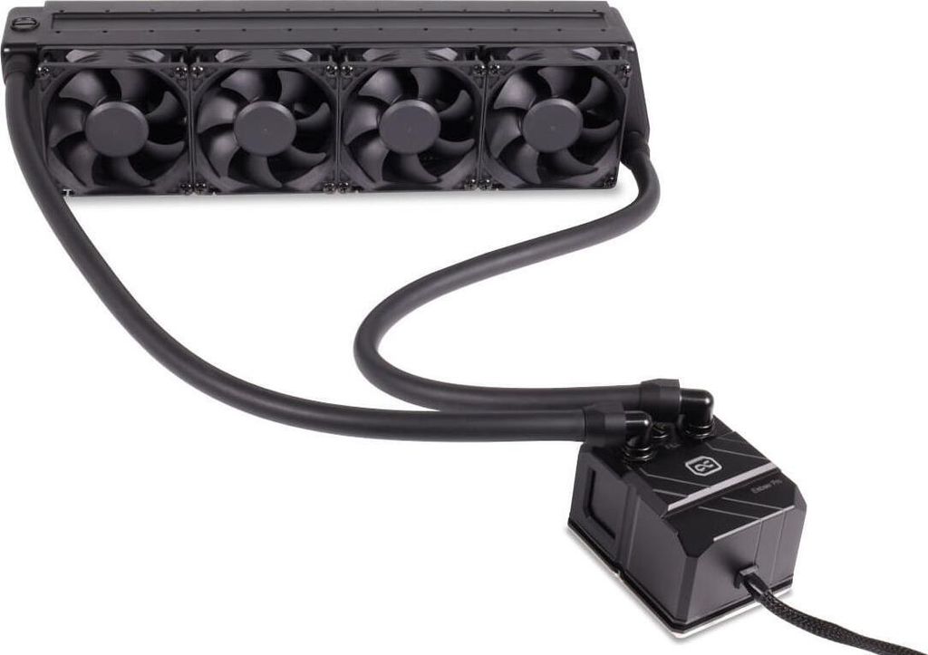Alphacool 11973, All-in-One-Flüssigkeitskühler, 8 cm, 130,93 m³/h, Schwarz